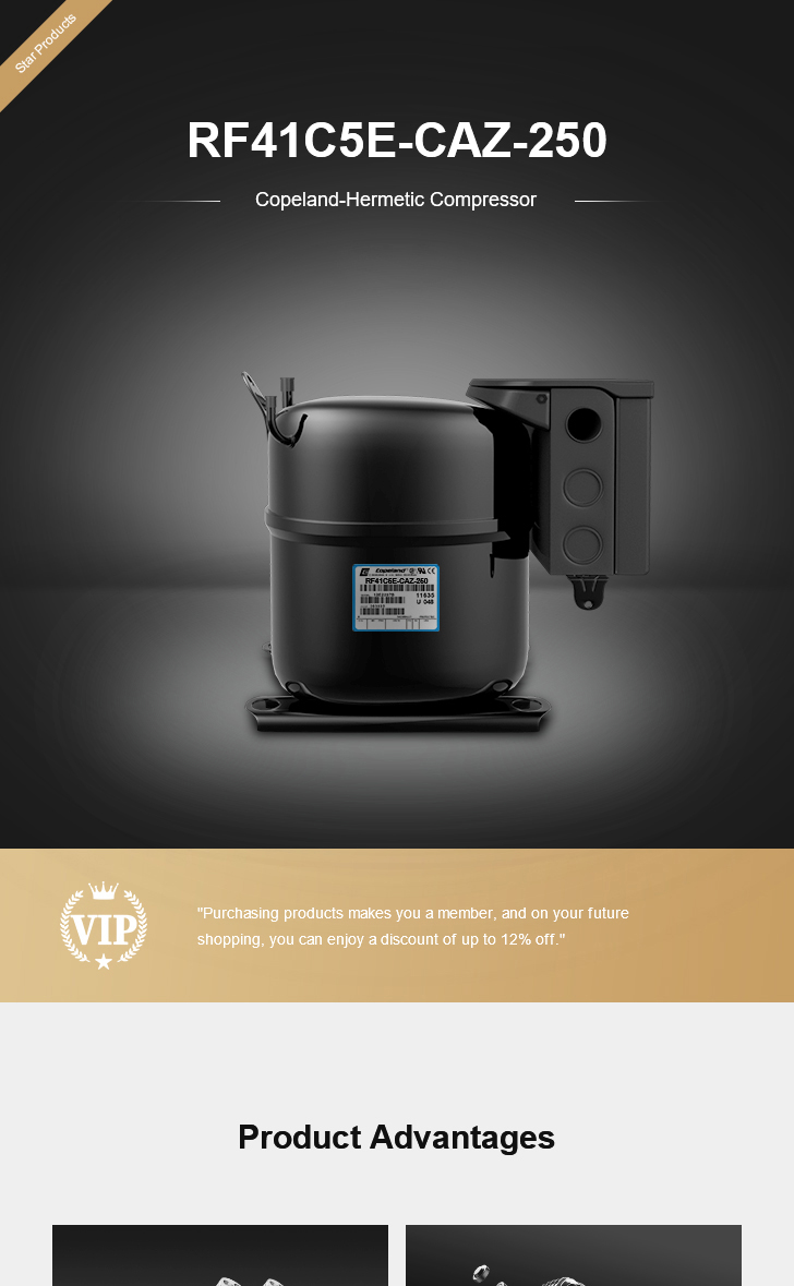 Copeland Compressor RF41C5E-CAZ-250, technical parameters pdf, structure diagram