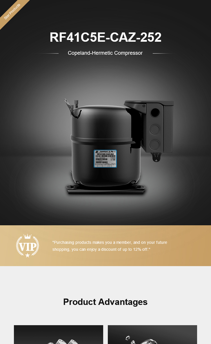 Copeland Compressor RF41C5E-CAZ-252, technical parameters pdf, structure diagram