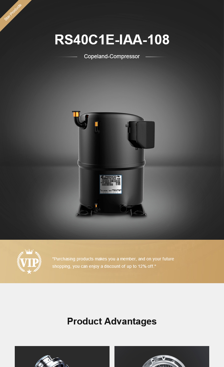 Copeland Compressor RS40C1E-IAA-108, technical parameters pdf, structure diagram