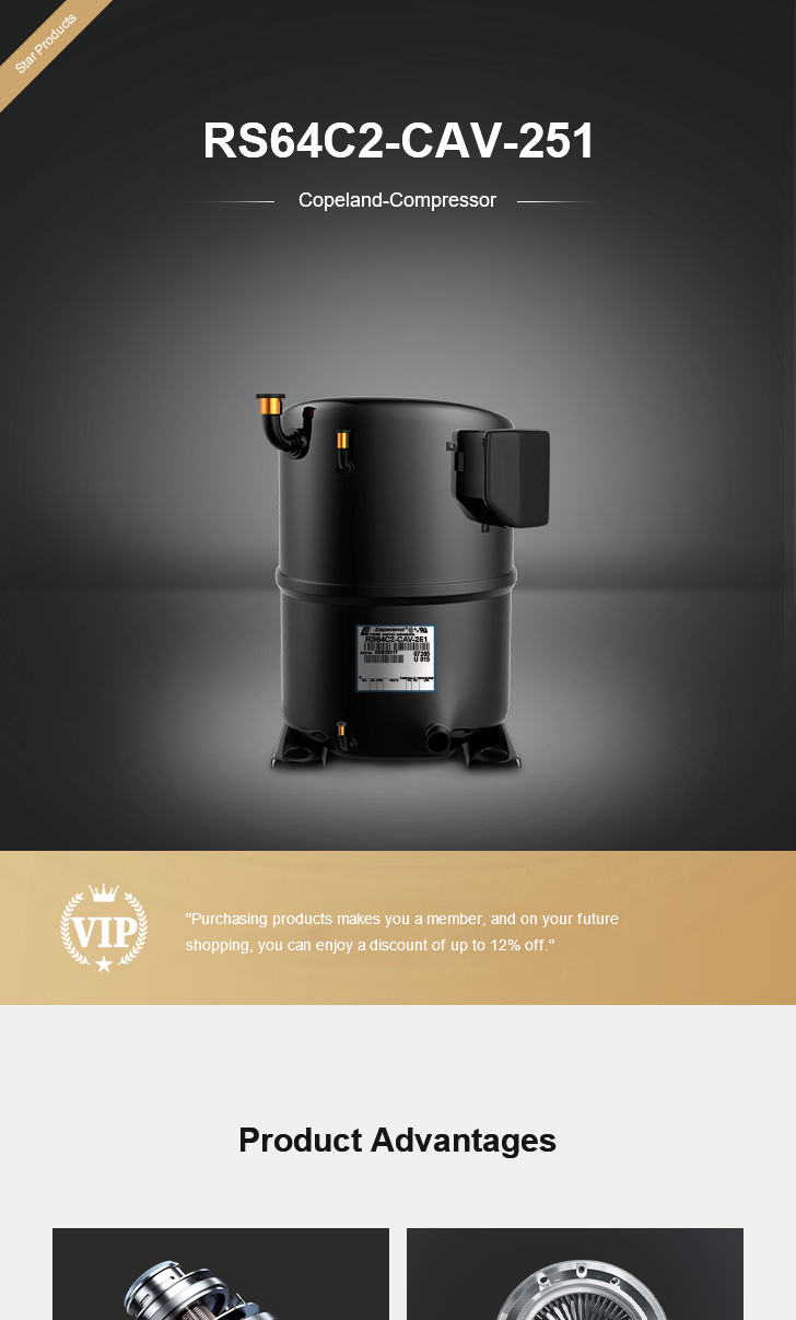 Copeland Compressor RS64C2-CAV-251, technical parameters pdf, structure diagram