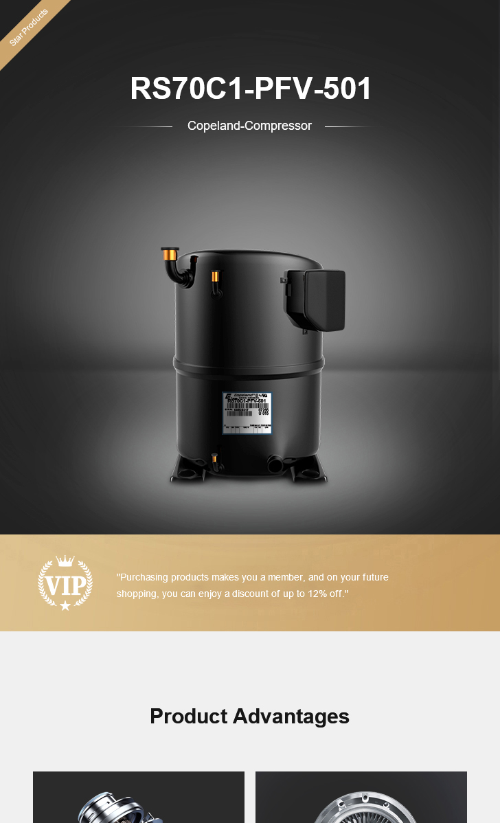 Copeland Compressor RS70C1-PFV-501, technical parameters pdf, structure diagram