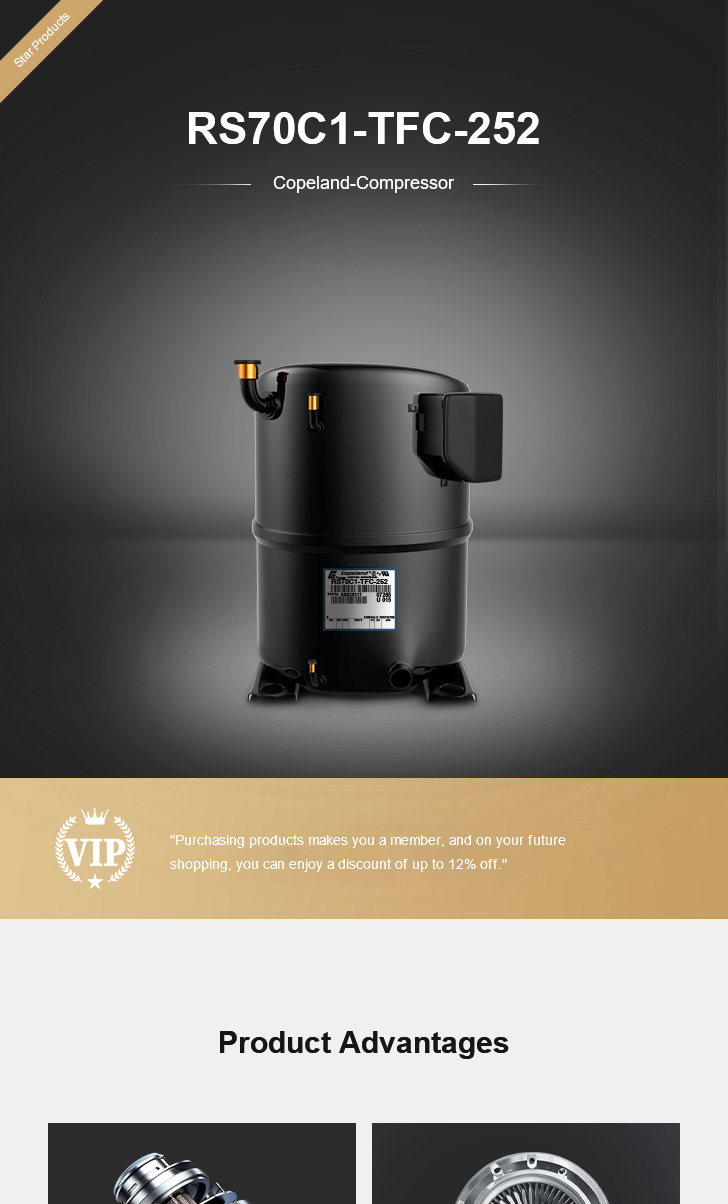 Copeland Compressor RS70C1-TFC-252, technical parameters pdf, structure diagram