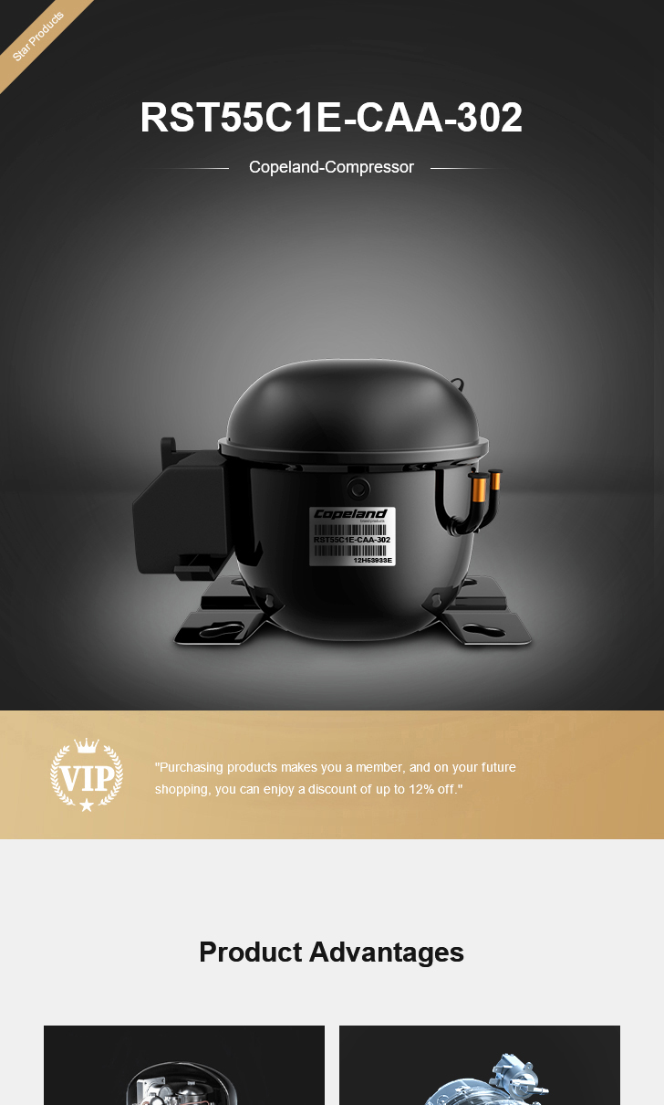 Copeland Compressor RST55C1E-CAA-302, technical parameters pdf, structure diagram