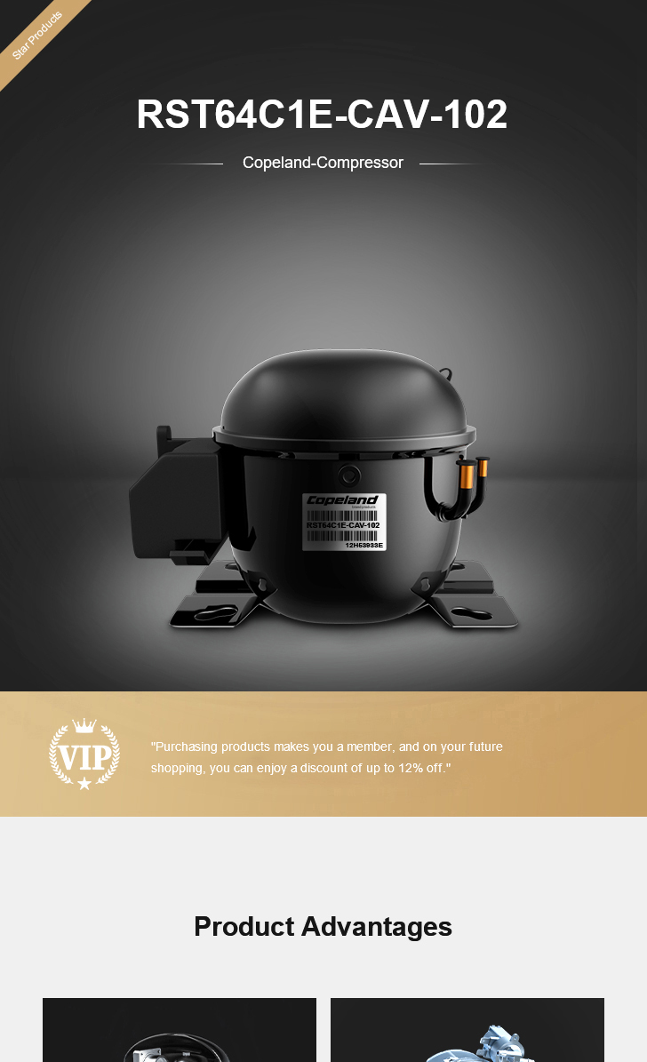 Copeland Compressor RST64C1E-CAV-102, technical parameters pdf, structure diagram