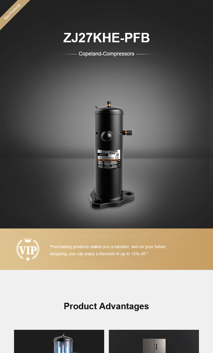 Copeland Compressor ZJ27KHE-PFB, technical parameters pdf, structure diagram