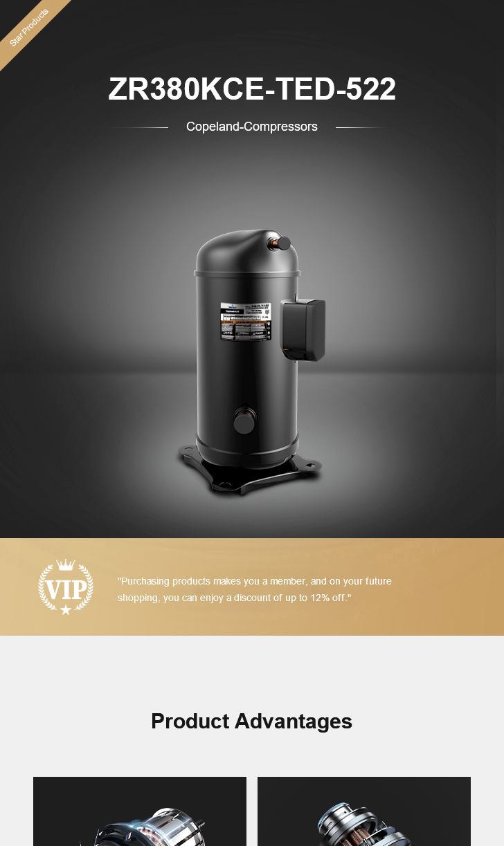Copeland Compressor ZR380KCE-TED-522, technical parameters pdf, structure diagram