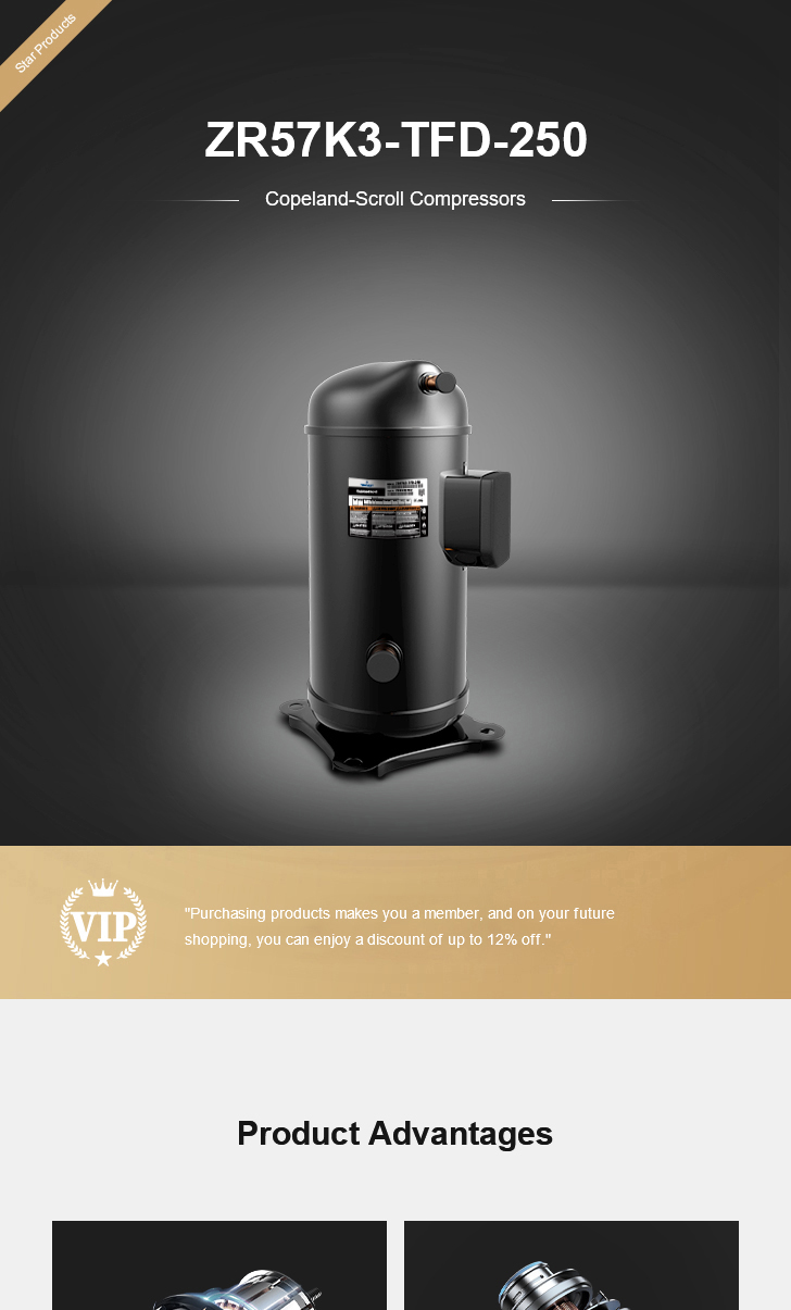 Copeland Compressor ZR57K3-TFD-250, technical parameters pdf, structure diagram