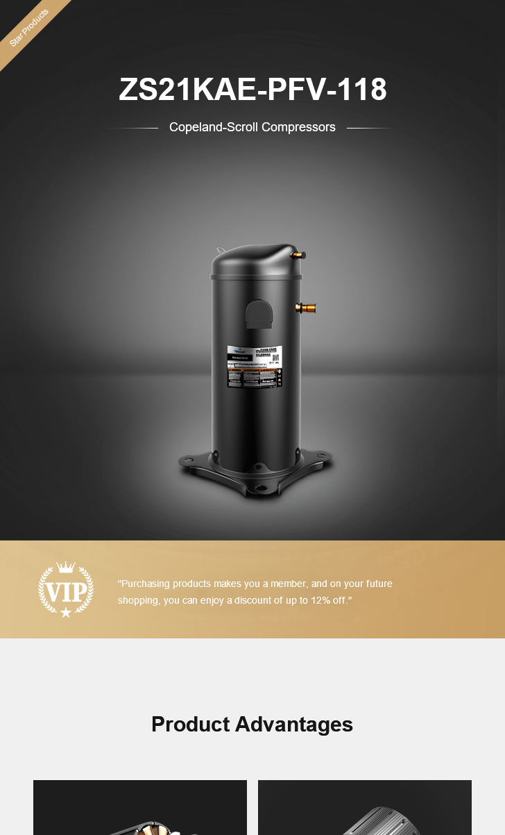 Copeland Compressor ZS21KAE-PFV-118, technical parameters pdf, structure diagram