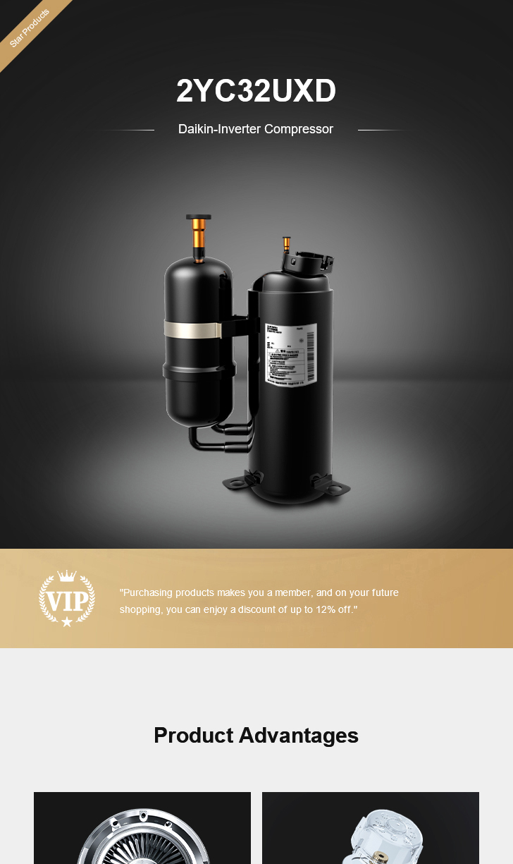 Daikin Compressor 2YC32UXD, technical parameters pdf, structure diagram