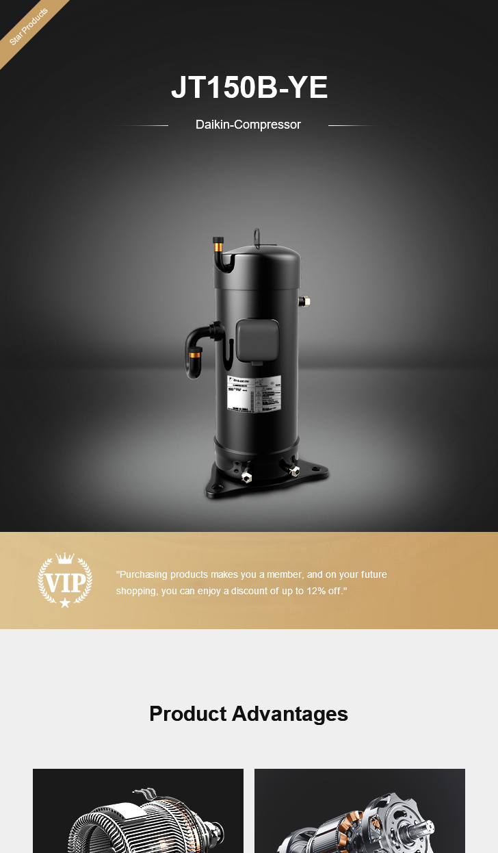 Daikin Compressor JT150B-YE, technical parameters pdf, structure diagram