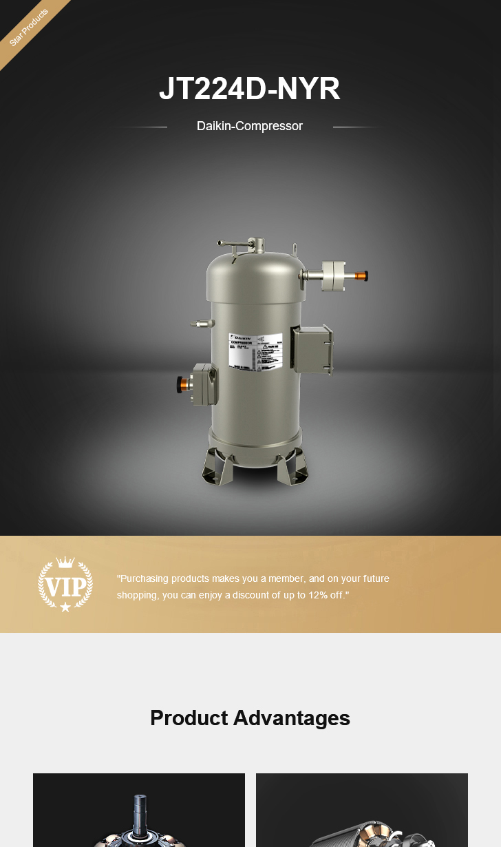 Daikin Compressor JT224D-NYR, technical parameters pdf, structure diagram