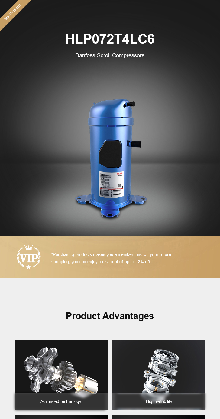 Danfoss Compressor HLP072T4LC6, technical parameters pdf, structure diagram