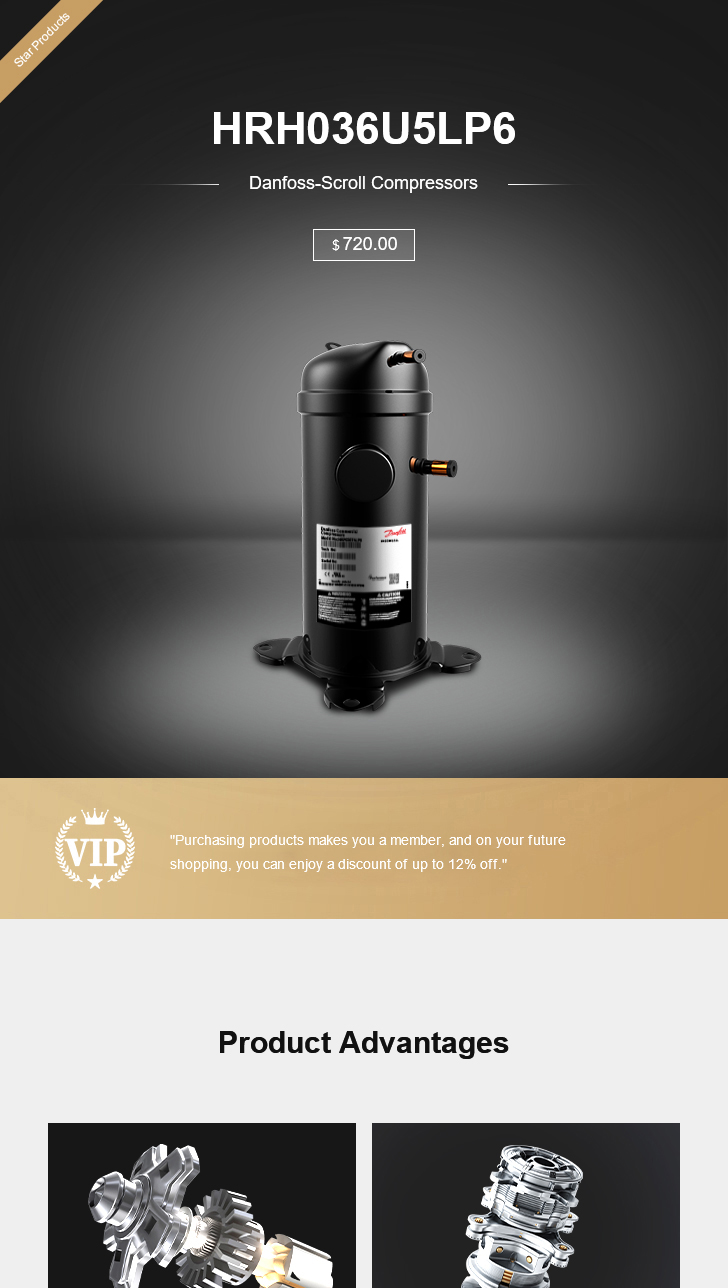 Danfoss Compressor HRH036U5LP6, technical parameters pdf, structure diagram