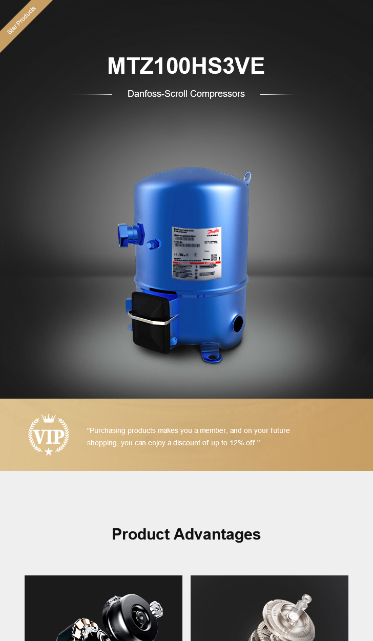 Danfoss Compressor MTZ100HS3VE, technical parameters pdf, structure diagram