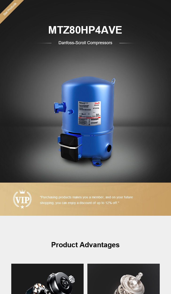 Danfoss Compressor MTZ80HP4AVE, technical parameters pdf, structure diagram