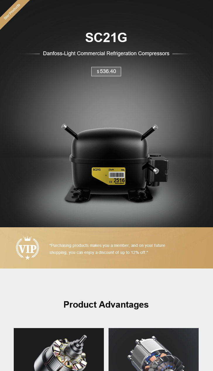 Danfoss Compressor SC21G, technical parameters pdf, structure diagram