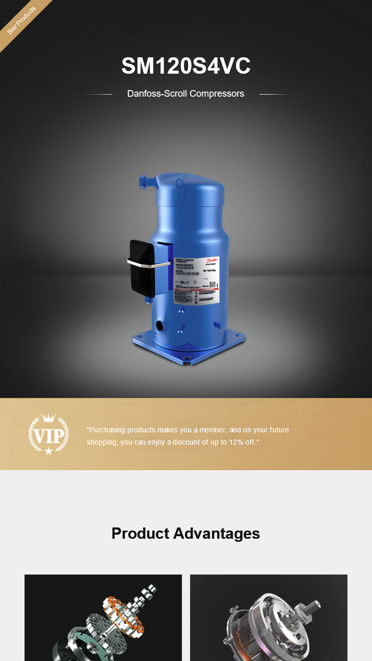 Danfoss Compressor SM120S4VC, technical parameters pdf, structure diagram