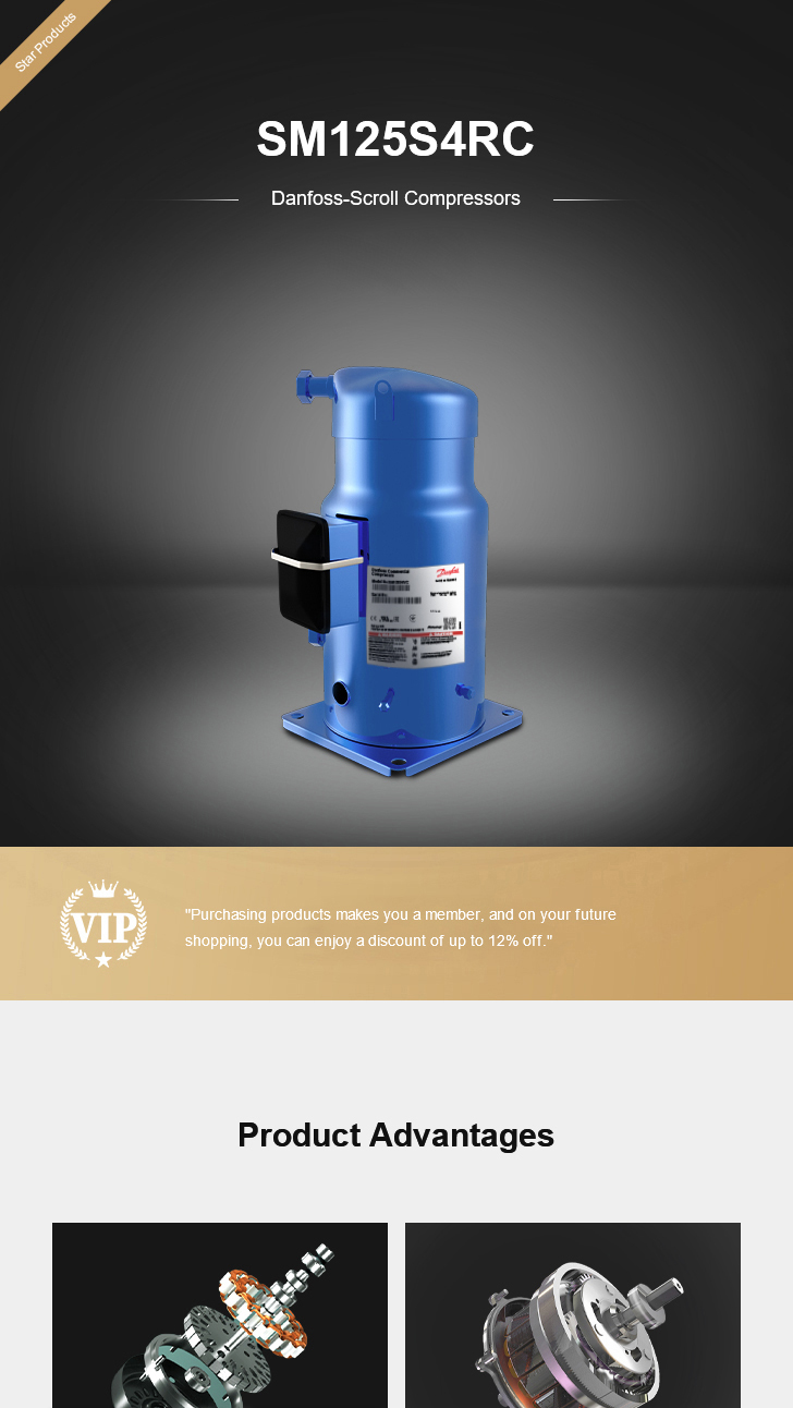Danfoss Compressor SM125S4RC, technical parameters pdf, structure diagram