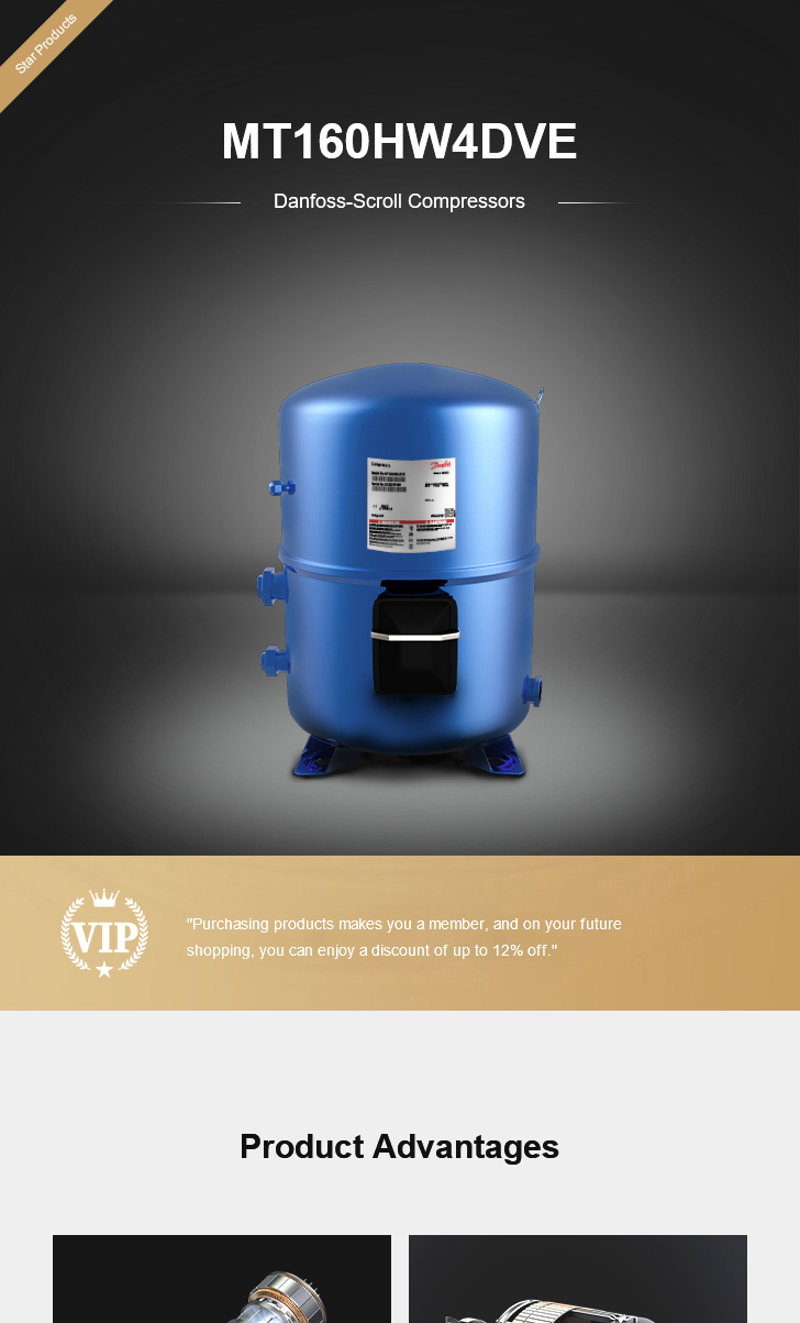 Danfoss Compressor MT160HW4DVE, technical parameters pdf, structure diagram