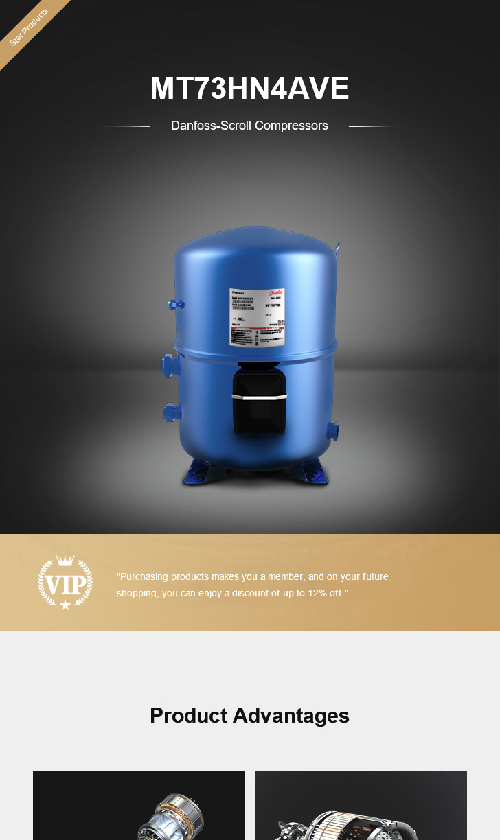 Danfoss Compressor MT73HN4AVE, technical parameters pdf, structure diagram