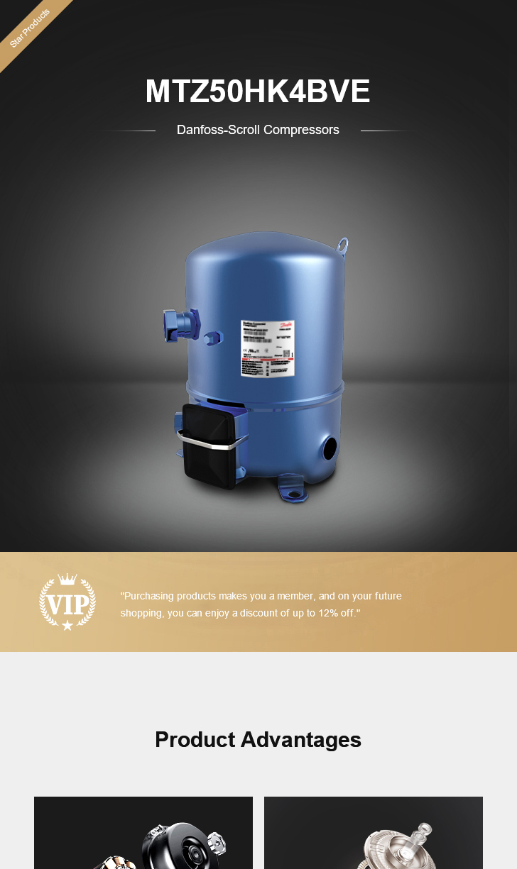 Danfoss Compressor MTZ50HK4BVE, technical parameters pdf, structure diagram