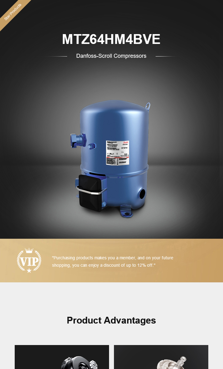 Danfoss Compressor MTZ64HM4BVE, technical parameters pdf, structure diagram