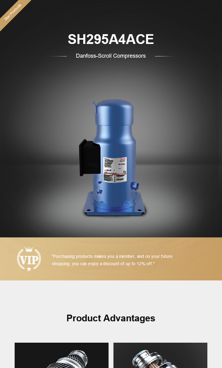 Danfoss Compressor SH295A4ACE, technical parameters pdf, structure diagram