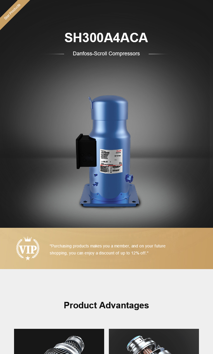 Danfoss Compressor SH300A4ACA, technical parameters pdf, structure diagram