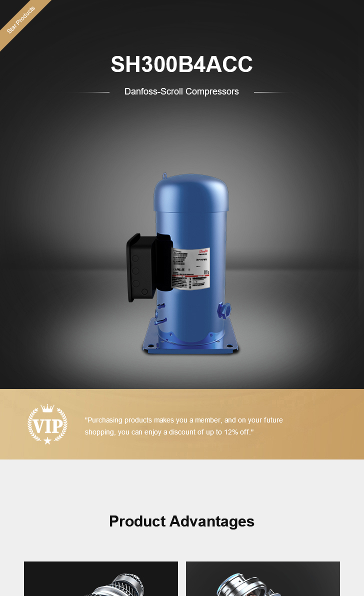 Danfoss Compressor SH300B4ACC, technical parameters pdf, structure diagram