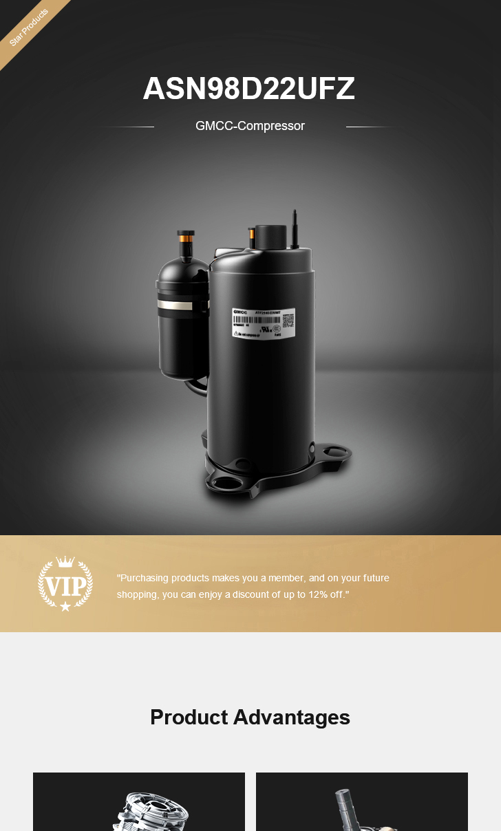 GMCC Compressor ASN98D22UFZ, technical parameters pdf, structure diagram