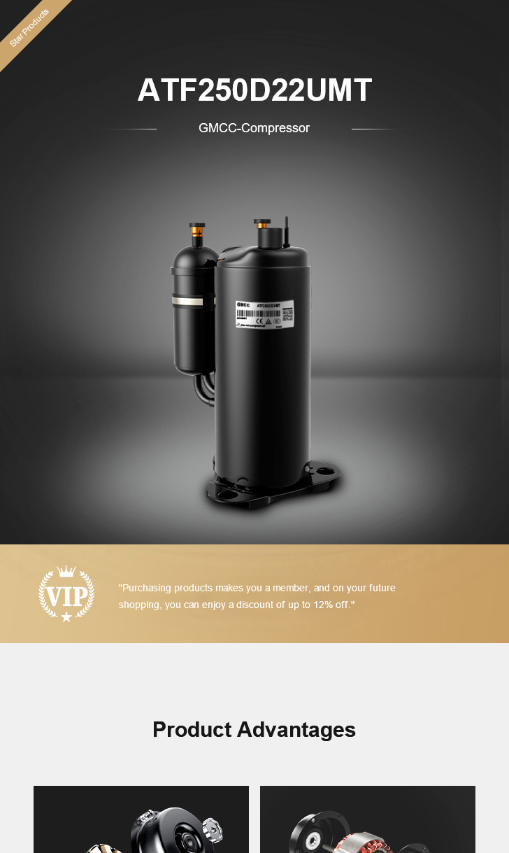 GMCC Compressor ATF250D22UMT, technical parameters pdf, structure diagram