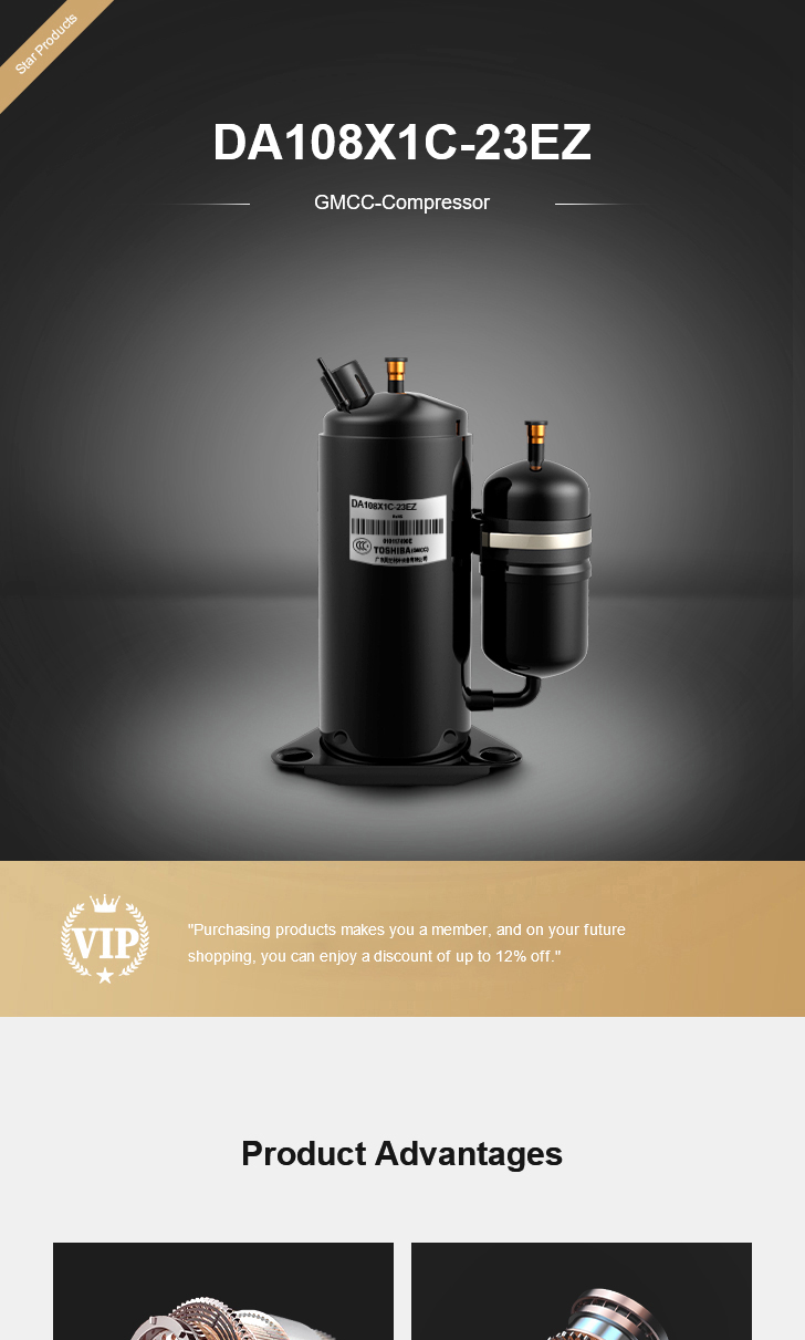 GMCC Compressor DA108X1C-23EZ, technical parameters pdf, structure diagram