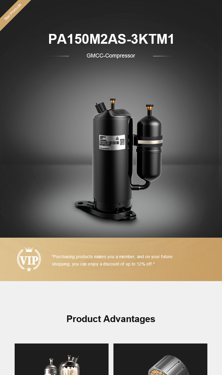 GMCC Compressor PA150M2AS-3KTM1, technical parameters pdf, structure diagram