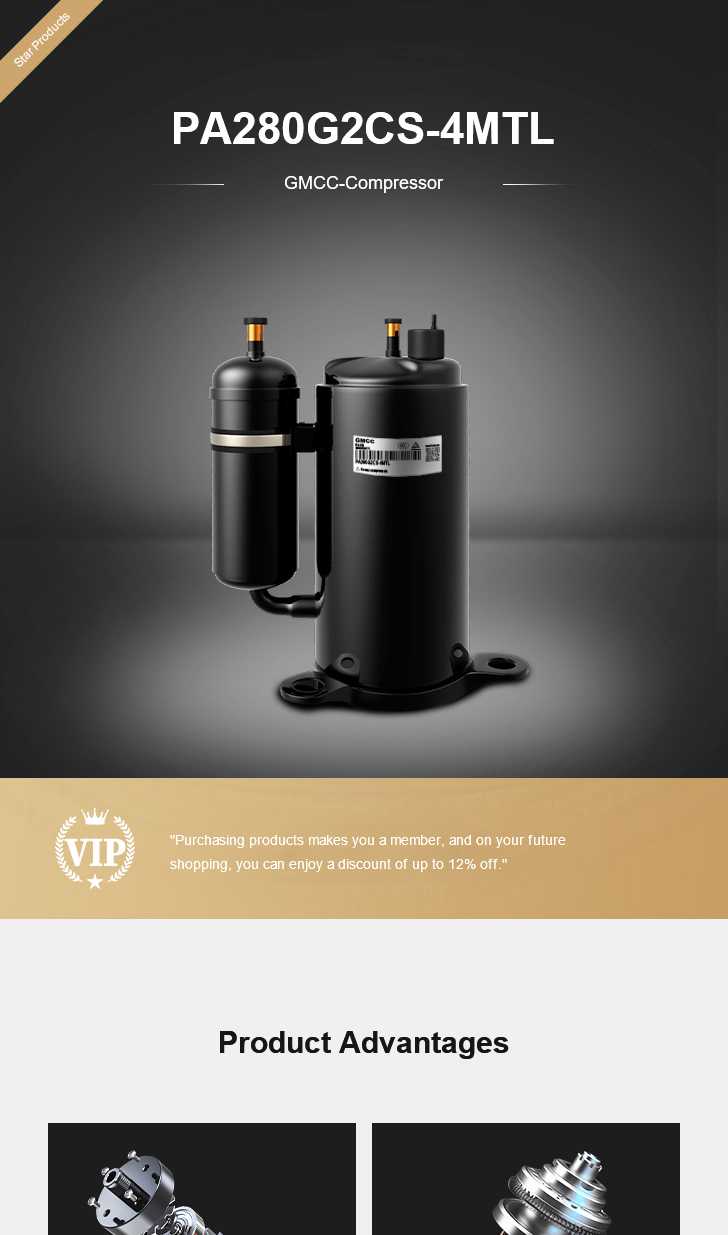 GMCC Compressor PA280G2CS-4MTL, technical parameters pdf, structure diagram