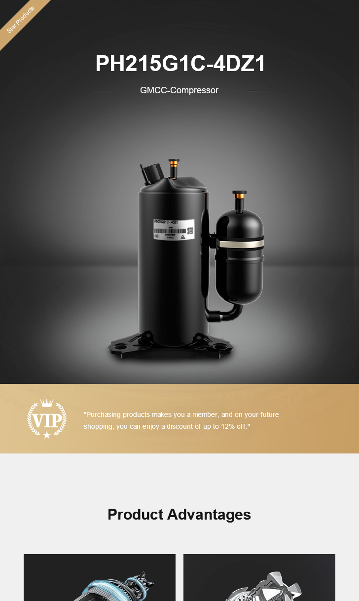 GMCC Compressor PH215G1C-4DZ1, technical parameters pdf, structure diagram