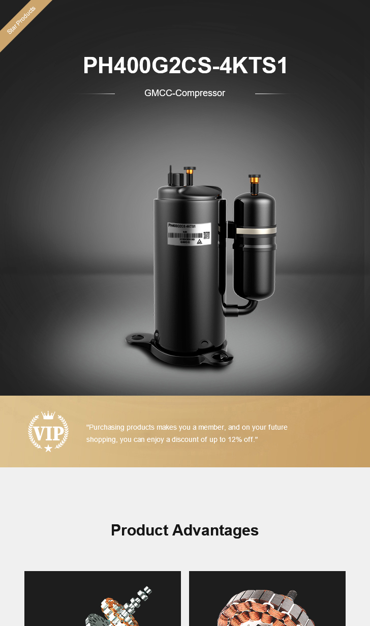 GMCC Compressor PH400G2CS-4KTS1, technical parameters pdf, structure diagram