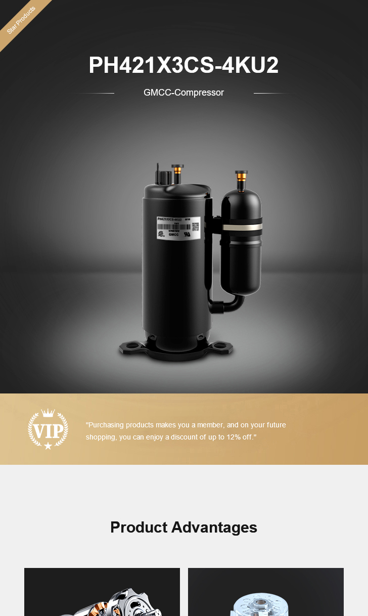 GMCC Compressor PH421X3CS-4KU2, technical parameters pdf, structure diagram