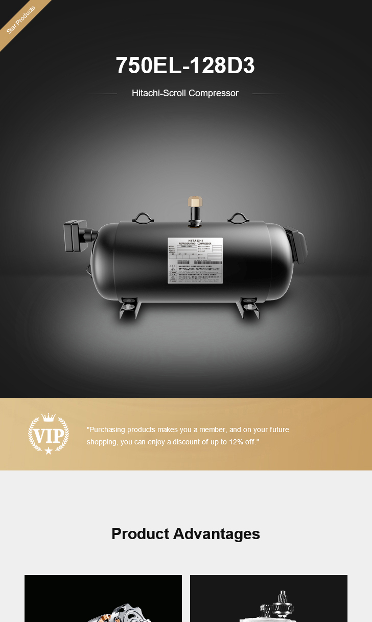 Hitachi Compressor 750EL-128D3, technical parameters pdf, structure diagram