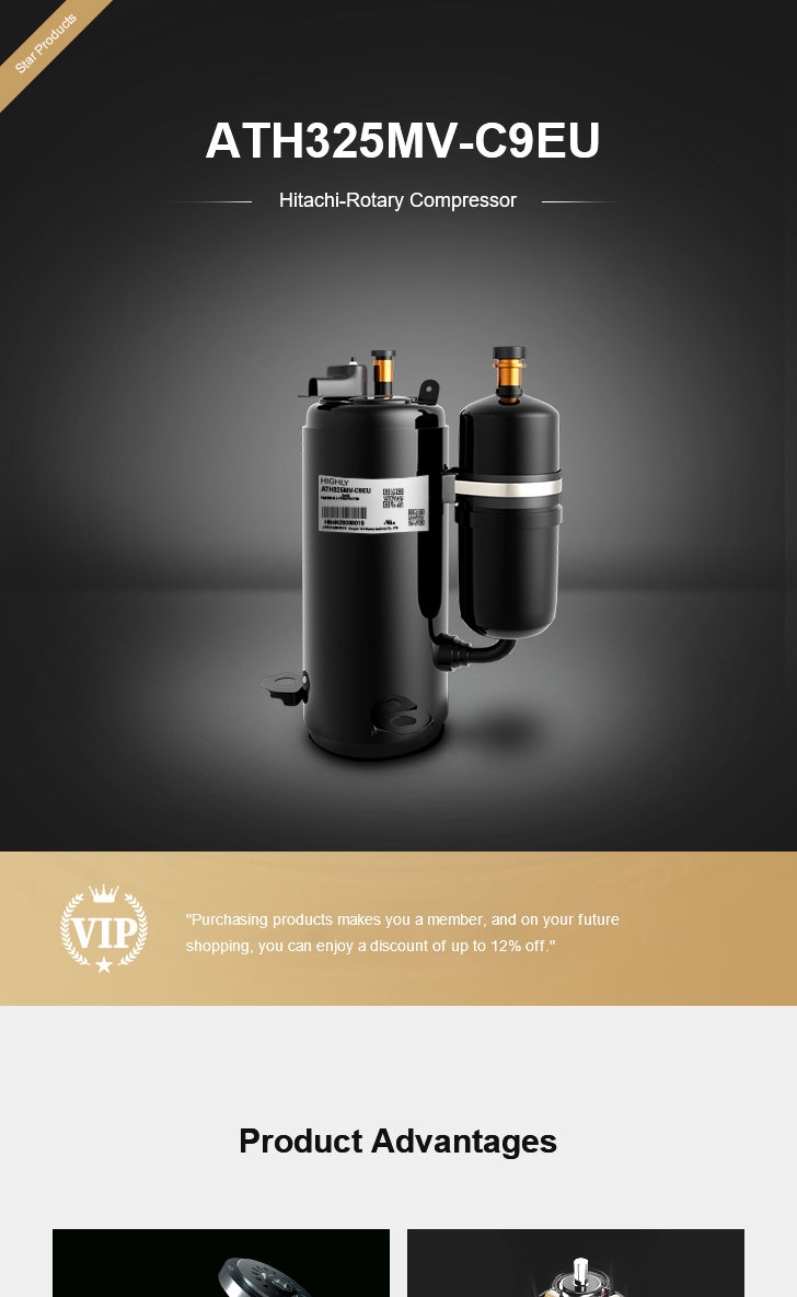 Hitachi Compressor ATH325MV-C9EU, technical parameters pdf, structure diagram