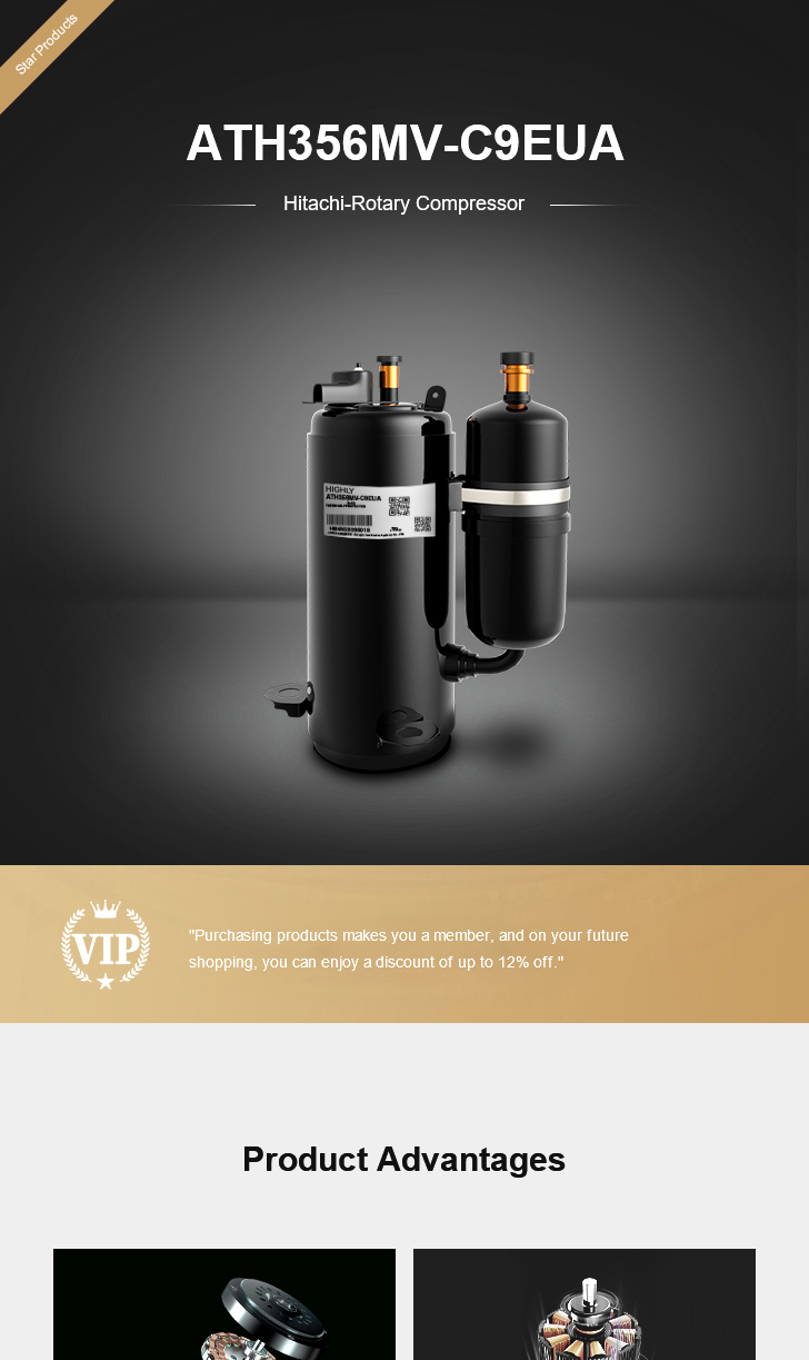 Hitachi Compressor ATH345MV-C9EU, technical parameters pdf, structure diagram