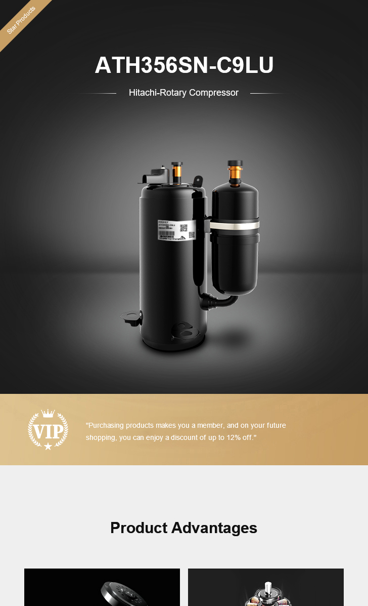 Hitachi Compressor ATH356SN-C9LU, technical parameters pdf, structure diagram