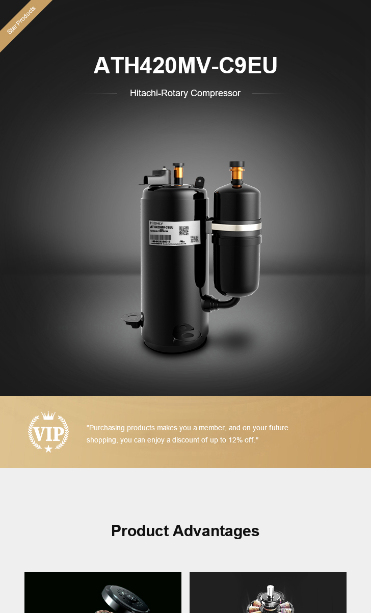 Hitachi Compressor ATH420MV-C9EU, technical parameters pdf, structure diagram