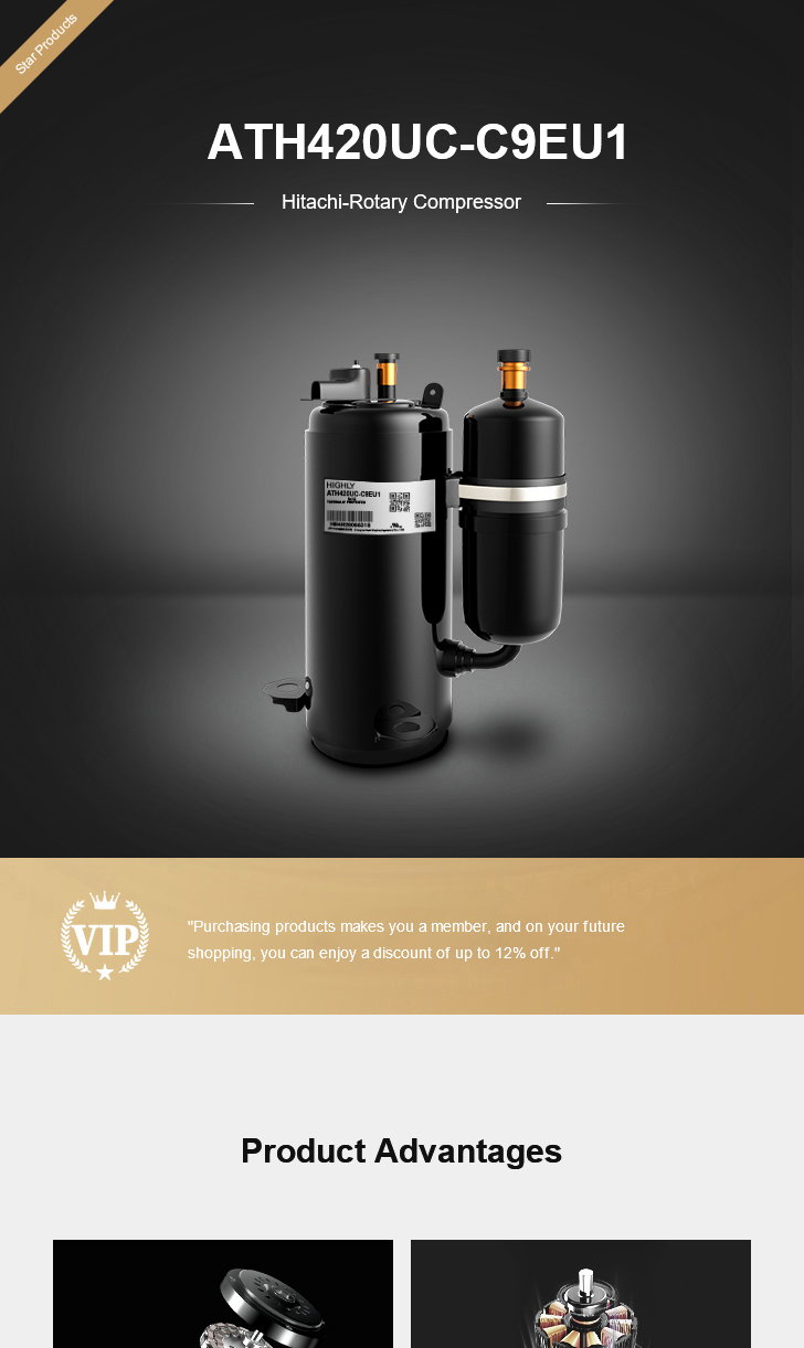 Hitachi Compressor ATH420UC-C9EU1, technical parameters pdf, structure diagram