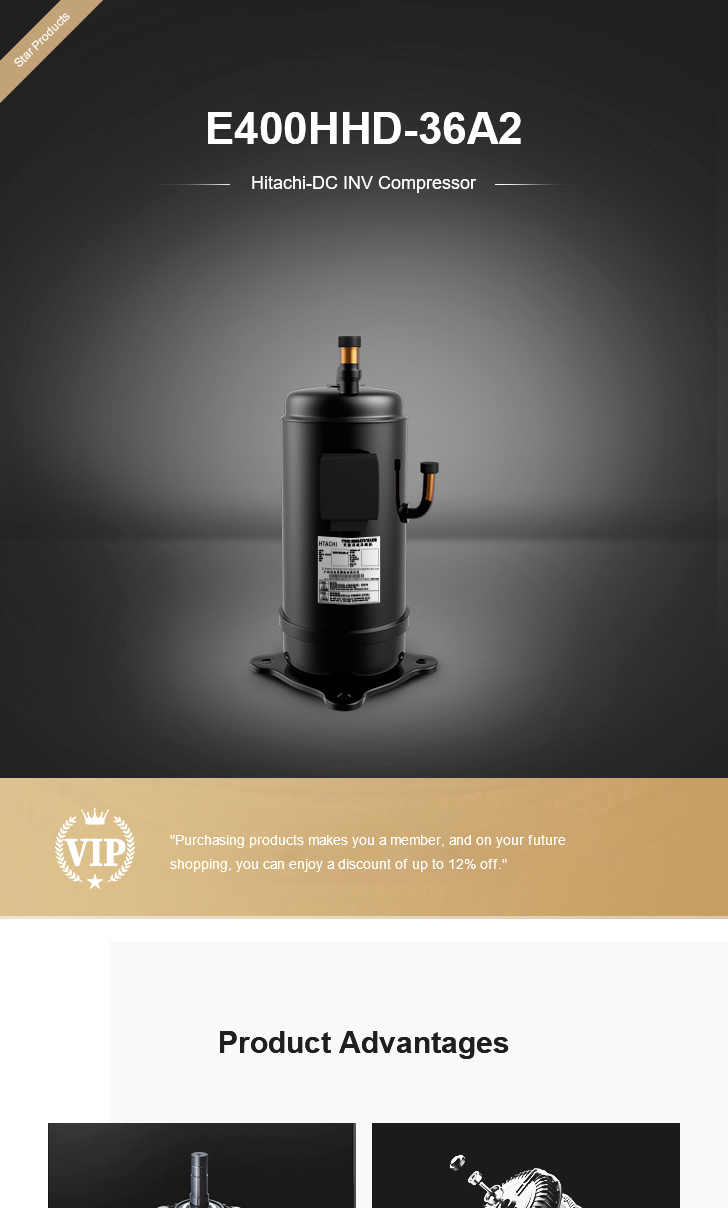 Hitachi Compressor E400HHD-36A2, technical parameters pdf, structure diagram