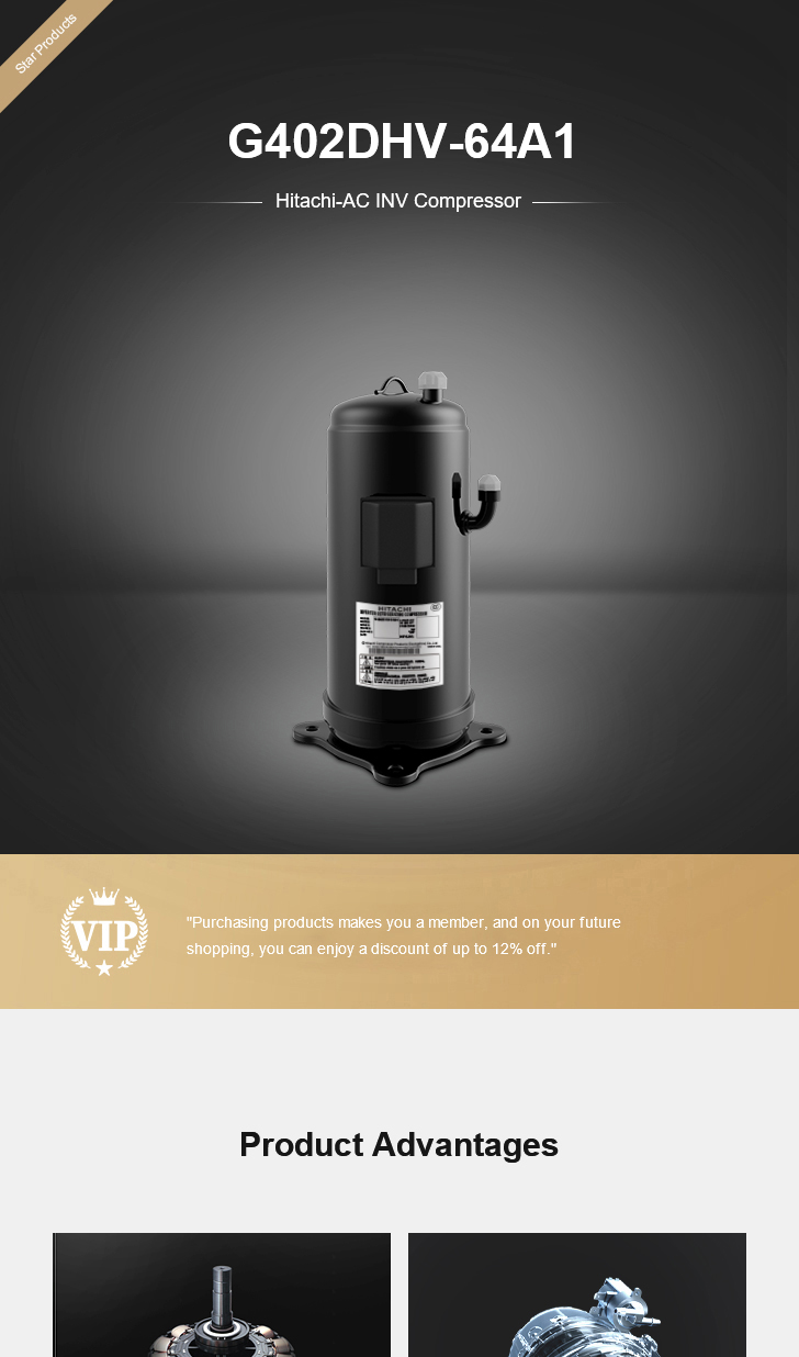 Hitachi Compressor G402DHV-64A1, technical parameters pdf, structure diagram