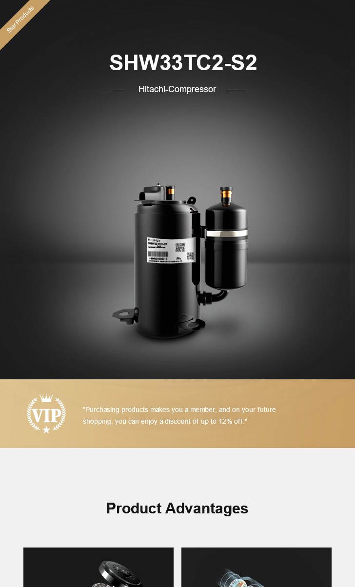 Hitachi Compressor SHW33TC2-S2, technical parameters pdf, structure diagram