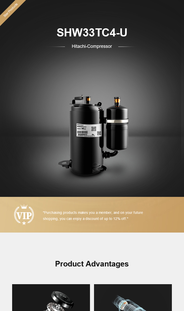 Hitachi Compressor SHW33TC4-U, technical parameters pdf, structure diagram