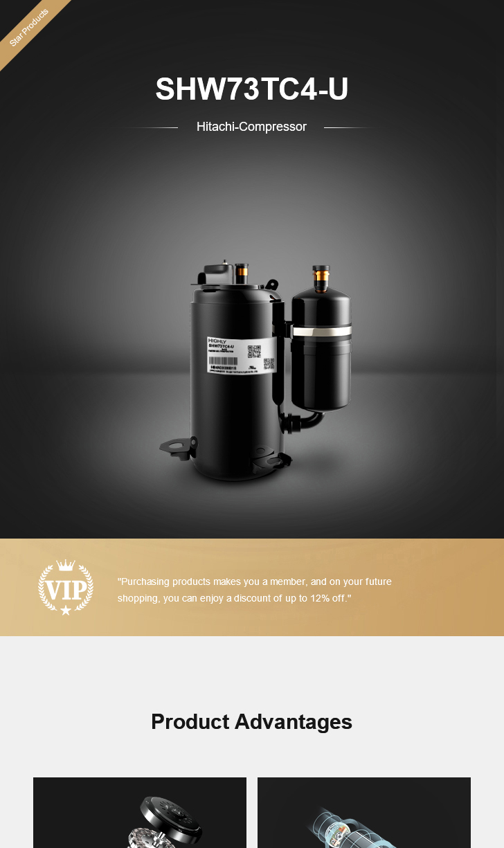 Hitachi Compressor SHW73TC4-U, technical parameters pdf, structure diagram