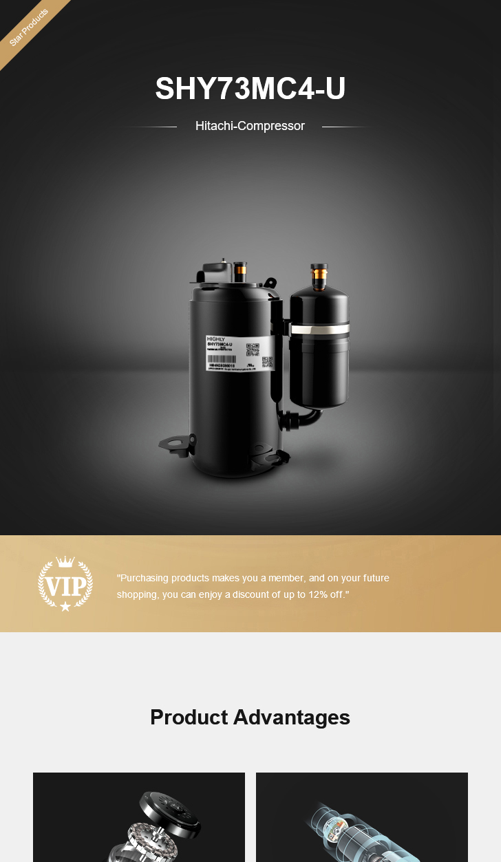 Hitachi Compressor SHY73MC4-U, technical parameters pdf, structure diagram