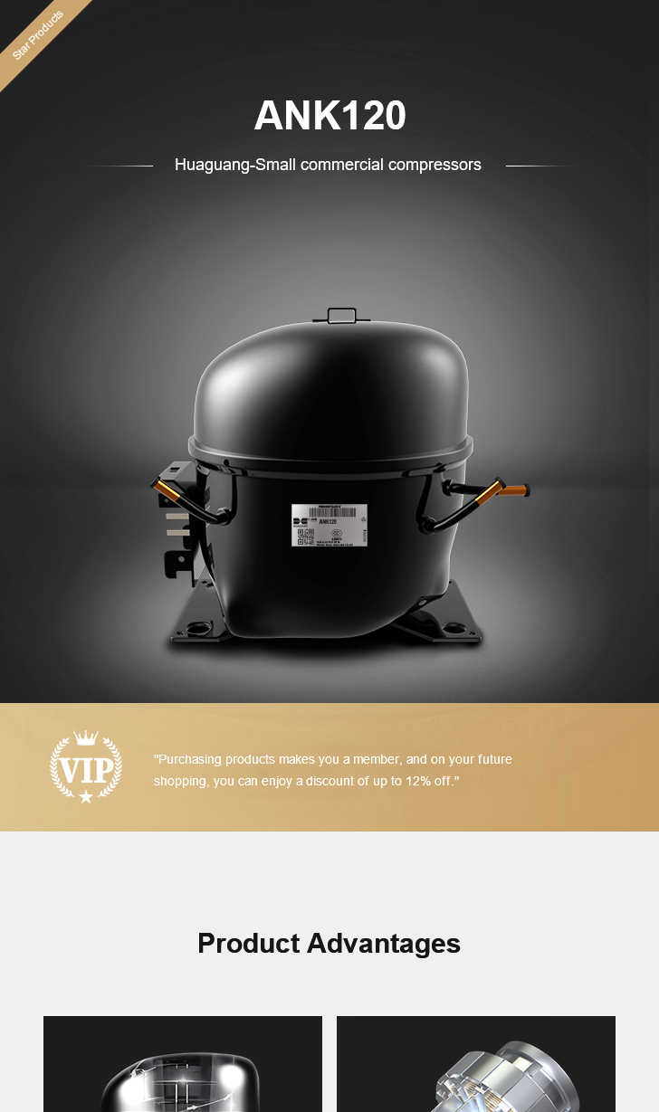 Huaguang Compressor ANK120, technical parameters pdf, structure diagram